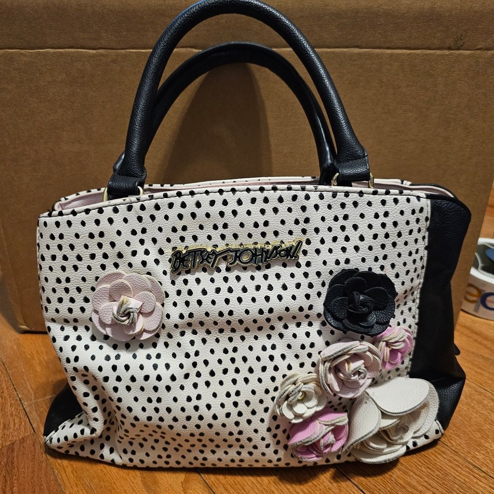 Betsey Johnson Leather Tote Purse - Picture 2 of 4